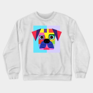 Pop Art Pug Dog Owner Vintage Funny Retro Pug Crewneck Sweatshirt